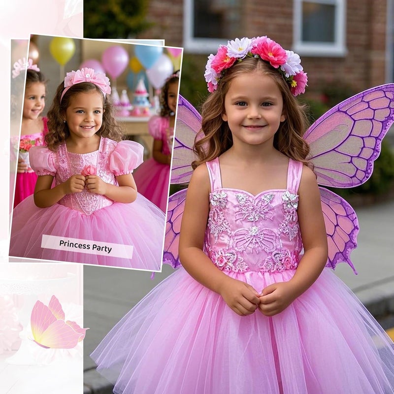 Zando Tutu for Toddler Girls Kids 4 Layers 2-8 Years Halloween Princess Dress up Soft Puffy Tulle Birthday Dance Skirt - Image 3